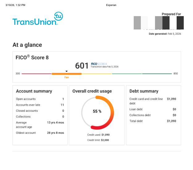 TransUnion 601