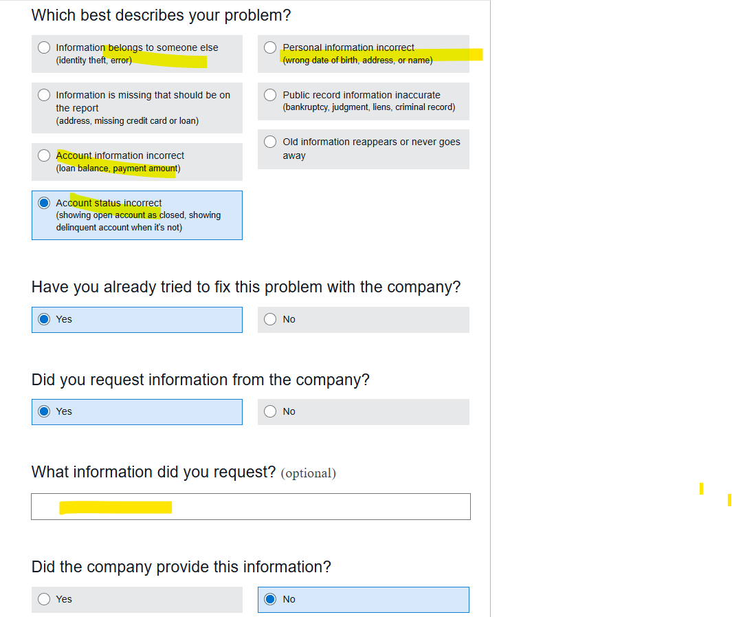 CFPB Step 2 - problem type